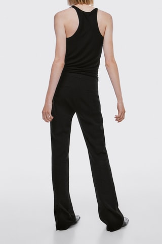 Top découpé sans manches - Noir