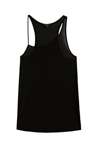 Top découpé sans manches - Noir