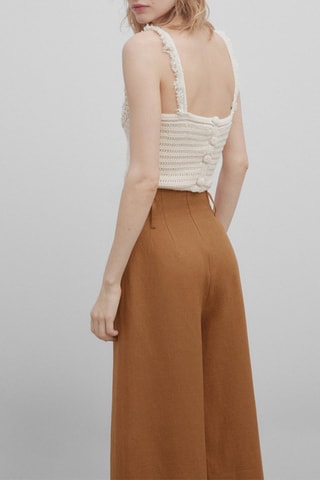 Top en maille crochet - Studio - Ecru