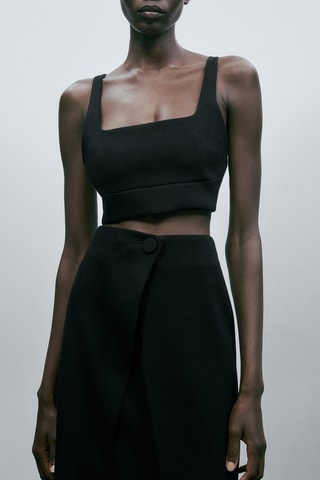 Crop top noir - Noir