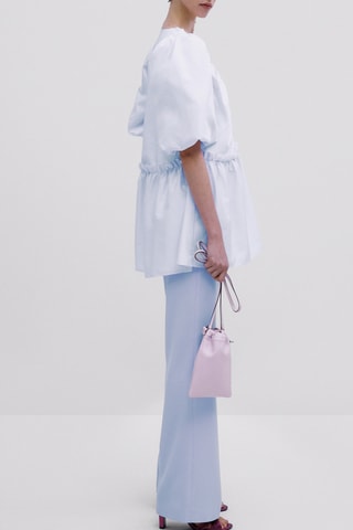 Robe courte à manches bouffantes - Studio - Bleu clair