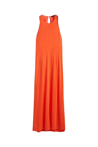 Robe longue cupro - Corail