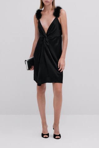 Robe courte plumes - Studio - Noir