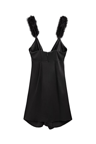 Robe courte plumes - Studio - Noir