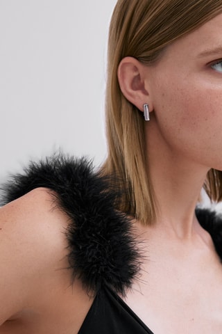 Robe courte plumes - Studio - Noir