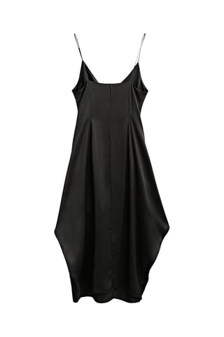Robe satinée nouée - Studio - Noir