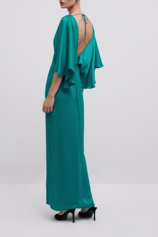 Robe satinée boutons - Studio - Vert