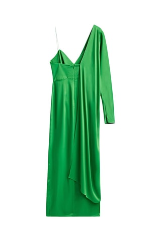 Robe longue en viscose manches asymétriques - Studio - Vert
