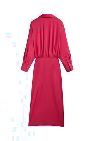 Robe portefeuille longue - Fuchsia