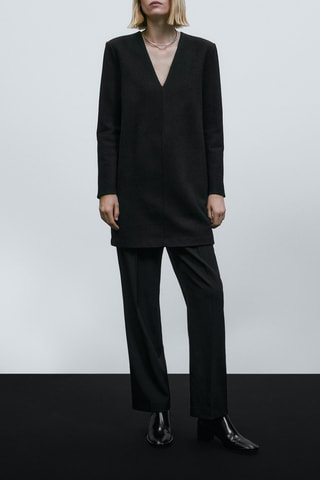 Robe courte couture centrale - Noir