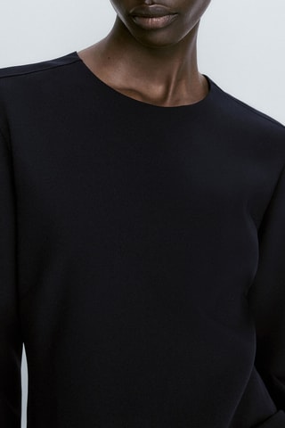 Robe midi avec ceinture large - Bleu nuit