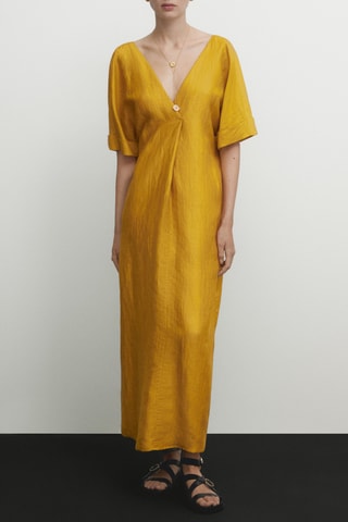 Robe tunique effet froissé - Doré