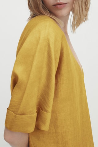 Robe tunique effet froissé - Doré