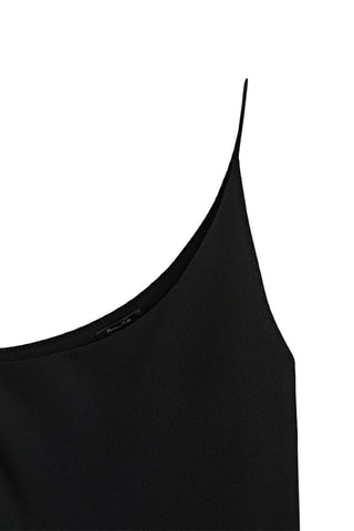 Robe maille décolleté asymétrique - Noir