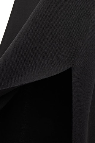 Robe maille décolleté asymétrique - Noir