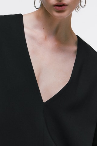 Robe courte épaulettes - Noir