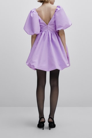Robe courte à manches bouffantes - Studio - Mauve