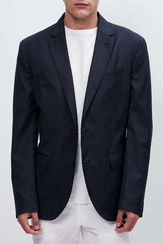 Veste de costume en laine - Bleu