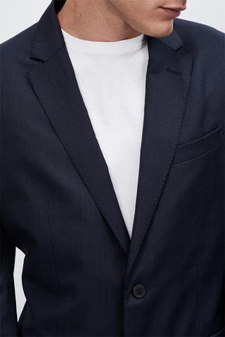 Veste de costume en laine - Bleu