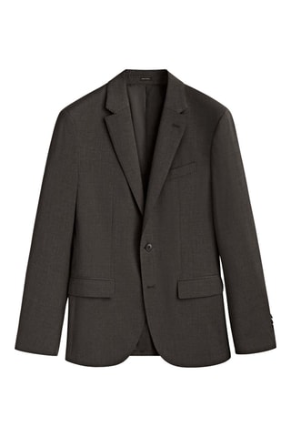 Veste de costume marron 100% laine - Ecru et marron