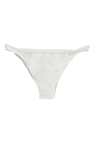 Ensemble bikini maille crochet - Blanc