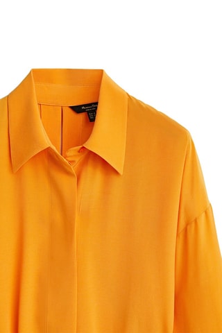 Chemisier nœud dos croisé - Moutarde