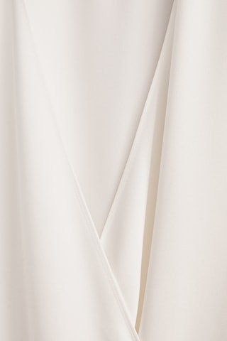 Blouse cache-cœur à nouer - Blanc