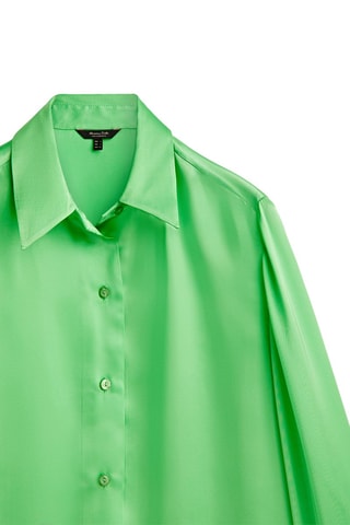 Chemisier fluide satiné - Vert clair