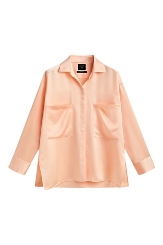 Chemisier en laine et cachemire - Saumon