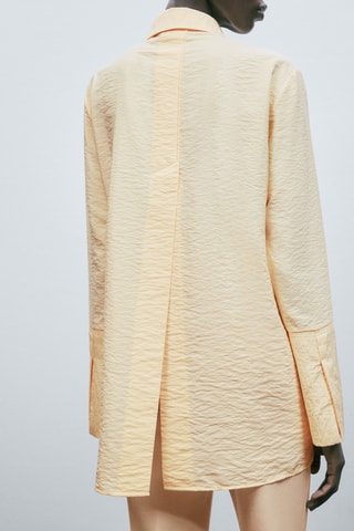 Blouse croisée boutons contrastants - Ivoire