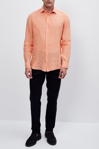 Chemise en lin - Mandarine
