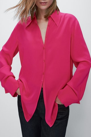 Chemisier fluide fuchsia - Fuchsia