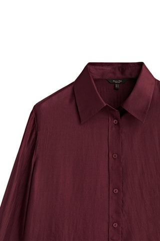 Chemisier en soie délavée fente - Bordeaux