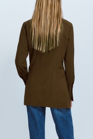 Blouse cintrée coutures - Kaki