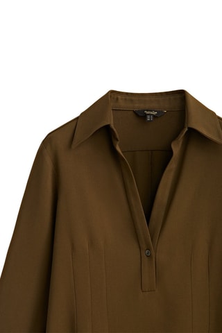 Blouse cintrée coutures - Kaki