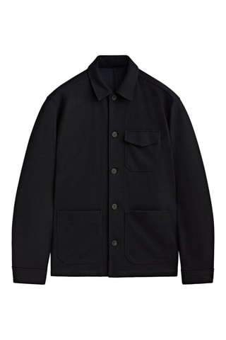 Surchemise en laine - Bleu marine