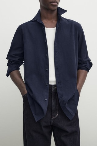 Chemise regular - Bleu marine