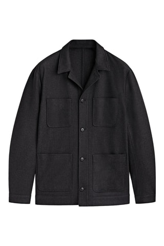 Surchemise en laine et cachemire - Bleu marine