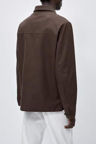 Surchemise en lin mélangé 3 layers - Marron