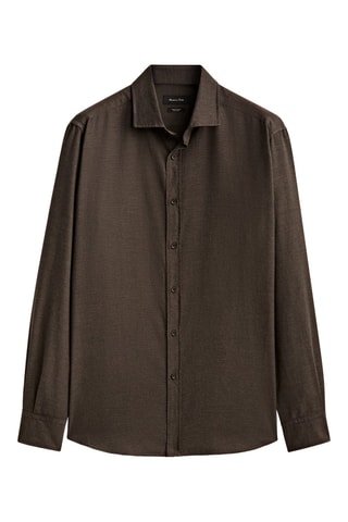 Chemise oxford en coton slim fit - Marron