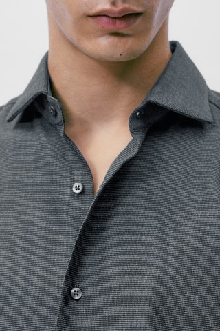 Chemise pied-de-poule slim fit - Gris