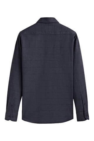 Chemise à carreaux droite - Bleu marine