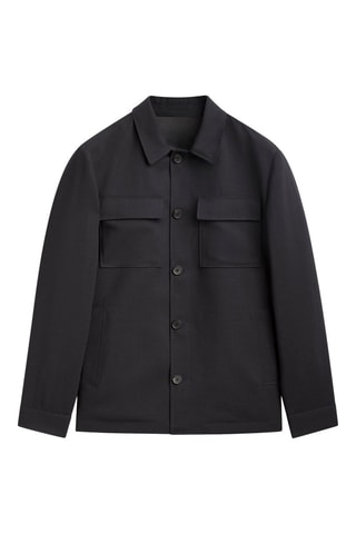 Surchemise en laine froide ensemble - Noir