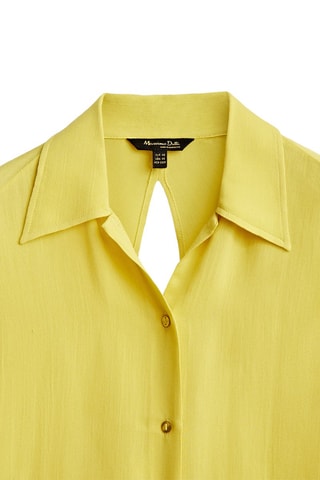 Chemisier fendu nœud dos - Vert citron