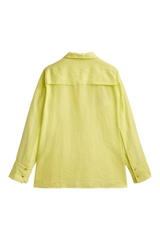 Chemisier fluide détail dos - Jaune