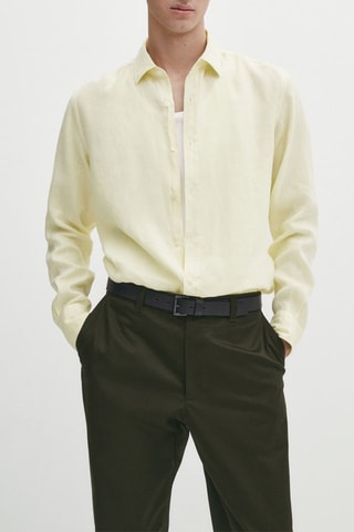 Chemise slim - Jaune