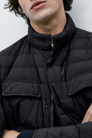 Doudoune légère rembourrée de duvet et plumes - Bleu marine