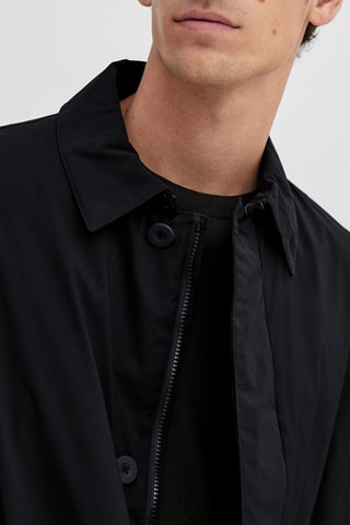 Trench en tissu technique - Bleu marine