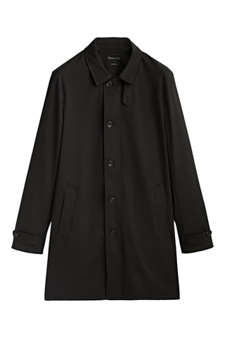 Trench avec de la laine - Noir