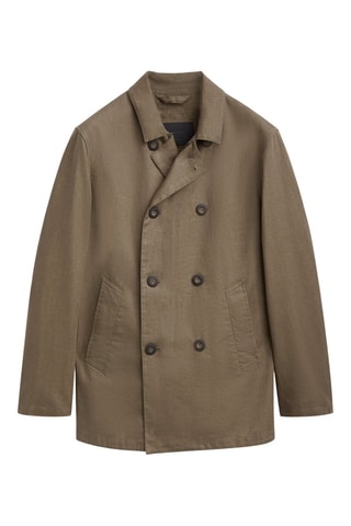 Trench en lin mélangé 3 layers - Marron clair